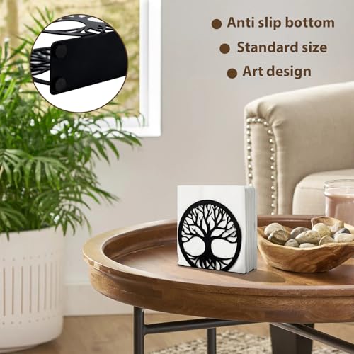 MSJGA Napkin Holder for Table, Standing Napkin Dispenser Outdoor Farmhouse Black Cocktail Napkin Holders for Kitchen Coffee Shop Dining Room (4.7"x 1.6"x 4") - size: Cocktail Napkin 5x5" - Tree