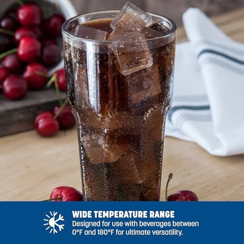 Carlisle FoodService Products Louis Tall Tumbler for Restaurants, Catering, Kitchens, Plastic, 18 Ounces, Clear, (Pack of 24) - size: 18 Ounces, style: 24 Pack