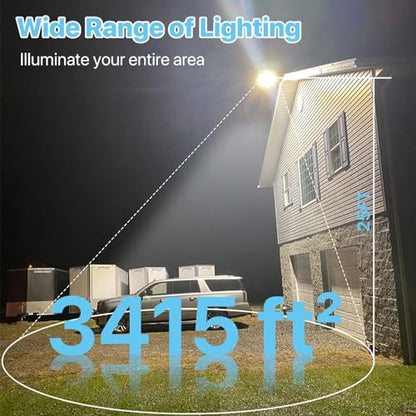 HYPERLITE Parking Lot Light 200W: 30000LM 5000K LED Parking Lot Lights Outdoor with Photocell, Arm & Slip Fitter 2 in 1 Mount LED Pole Light for Parking Lot, Garage, Barn, Roadways, Driveways