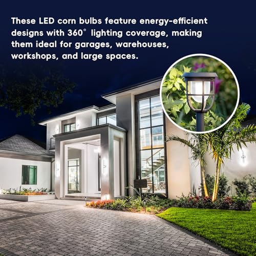 Led Corn Light Bulb - 60W 7500LM Equivalent 600Watt E26 for Warehouse 6000K 1 Pack - size: 1 Pack（6000K）
