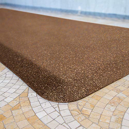WellnessMats Anti-Fatigue Granite Motif Kitchen Mat,72 Inch by 24 Inch, Copper - color: Copper, size: 72"L x 24"W x 0.8"Th