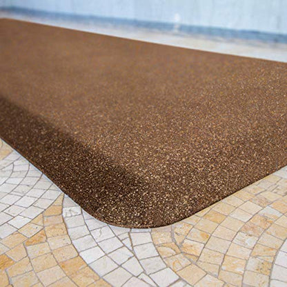 WellnessMats Anti-Fatigue Granite Motif Kitchen Mat,72 Inch by 24 Inch, Copper - color: Copper, size: 72"L x 24"W x 0.8"Th