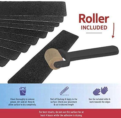 Non-Slip Stair Treads (5 Pack) for Indoor & Outdoor Steps – Anti-Slip Pre-Cut Adhesive Grip Tape to Increase Slip Resistance on Stair Nosing & Edges - size: 5 Pack