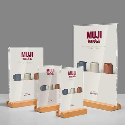 Acrylic Sign Holder (Horizontal A6 148×105mm/5.83×4.13 inches)