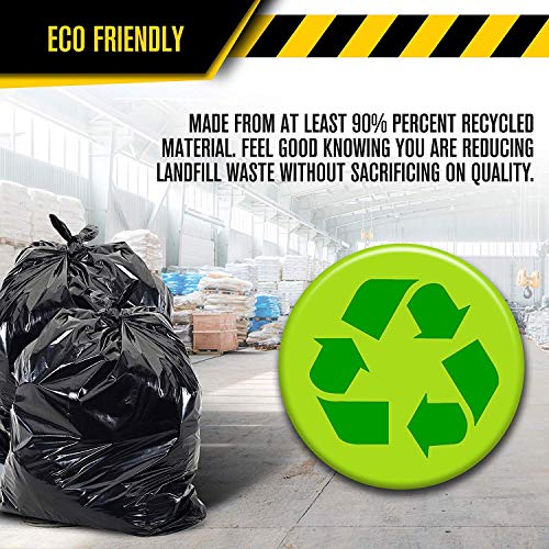 Aluf Plastics 40-45 Gallon Trash Bags (2 MIL - Pack of 50) 40" x 46" - Large Heavy Duty Can Liners - Plastic Black Garbage Bags for Lawn, Leaf, Contractor, Yard, Outdoor use - color: Black, style: 45 Gal, 2 Mil, 50 Count