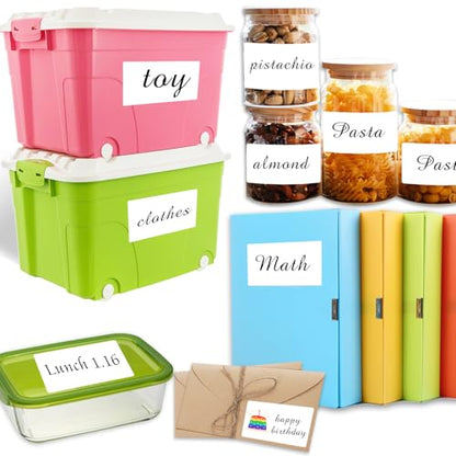 3 X 5 Inch Removable Labels for Storage Bins, 120 Pcs Labels for Storage Bins,Tear Resistant No Residue Storage Bin Label, Matte White Blank Box Stickers for School, Home, Business - size: 3×5 inch