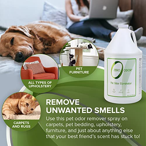 Zero Odor Pet Odor Eliminator Refill for Cat & Dog Urine, Carpet, 128 oz - size: 128 Fl Oz (Pack of 1)