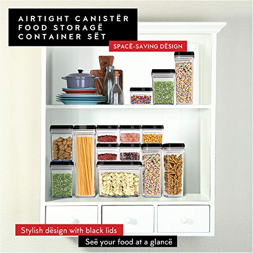 DWËLLZA KITCHEN Airtight Food Storage Containers with Lids - 5 Piece Set - Kitchen Accessories Food Containers - Pantry Organization and Storage - Clear Plastic BPA-Free - Keeps Food Fresh & Dry - color: 07 (Set of 5)