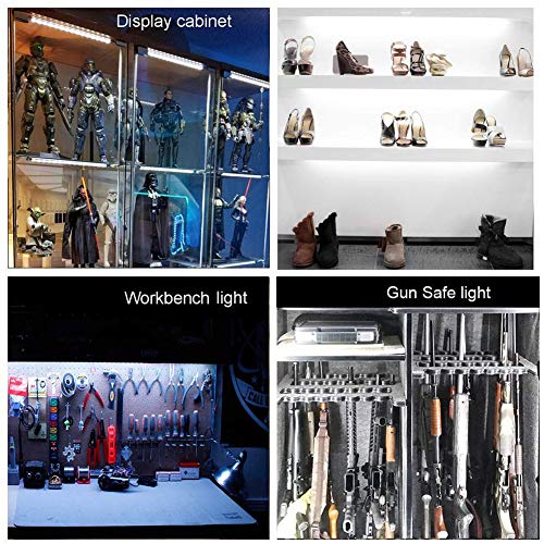 Cefrank LED Display Lights, 6-Pack Linkable Cabinet Lighting Kit 6000K - color: White