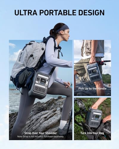 Anker SOLIX C300 Portable Power Station with 60W Solar Panel, 288Wh, 300W - style: 60W Solar Panel + C300