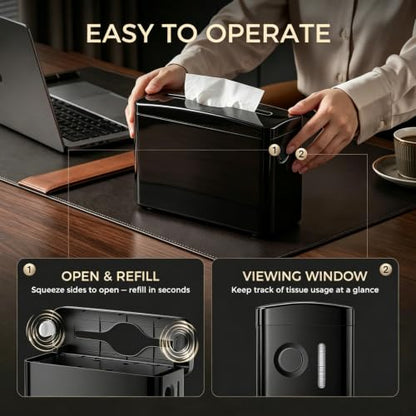 Multifold Paper Towel Dispenser Countertop, Non-Slip, Black - color: Black