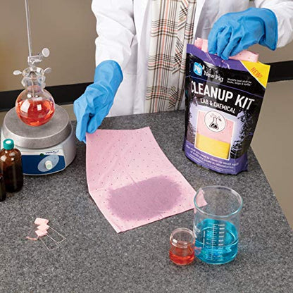 PIG Chemical Cleanup Kit - for Small Laboratory Spills - 9.25" L x 4" W x 13" H - PM50002