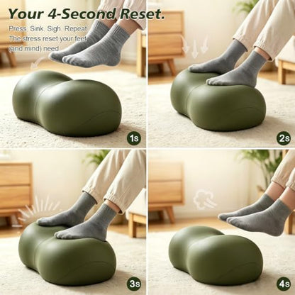 Foot Rest Under Desk, Ergonomic Memory Foam Under Desk Footrest - color: Soft Sage