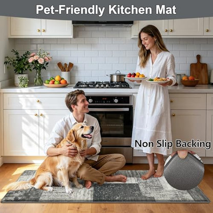 LOKHOM Kitchen Floor Mat, Cushioned Anti Fatigue Runner Rug 24x59 Grey - color: Grey