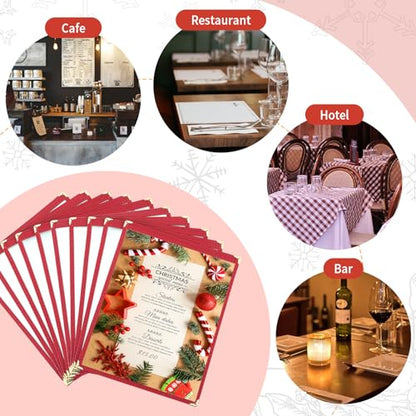 8.5 x 11 Menu Covers, 10 Pack 1 Page 2 View Event Menu - size: 8.5"x 11" (1 Page, 2 View)