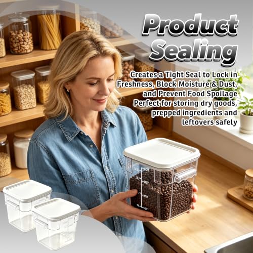 2 Pack 4QT Commercial Clear Food Storage Containers with Lid, NSF - color: White, size: 4Qt-2 Pack