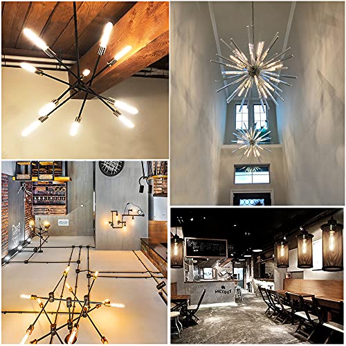 E26 LED Tubular Bulbs 4W T10 Dimmable LED Ligth Bulb Soft White 3000K - color: 8.9 Inch-3000k Soft White-4w(clear Glass)