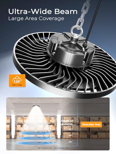 ONLYLUX 250W UFO LED High Bay Light, 37500LM 6000K High Bay Led Shop Lights - size: 250W-6P-6000K