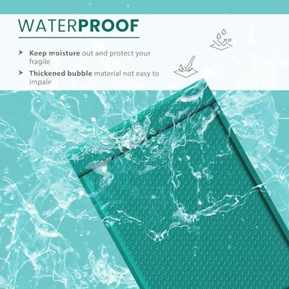 Green Bubble Mailers 6x10 Poly Padded Envelopes #0, 250 Pack Bulk - color: Green, size: 6"x10" / 250 Pack
