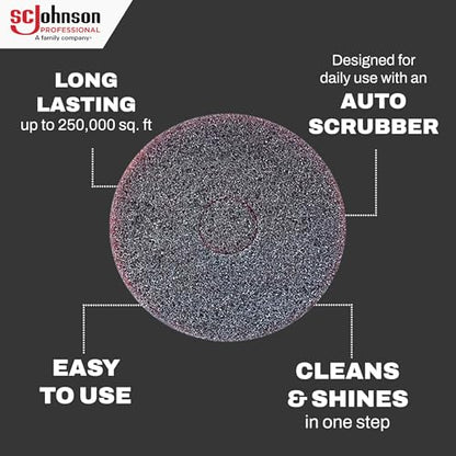 SC Johnson Professional EZ Care Heavy Duty Scrubbing Pad 16" Dia, case of 5