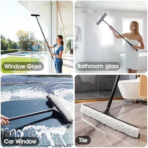 16-59" Telescopic 2-in-1 Window & Shower Squeegee for Glass Doors
