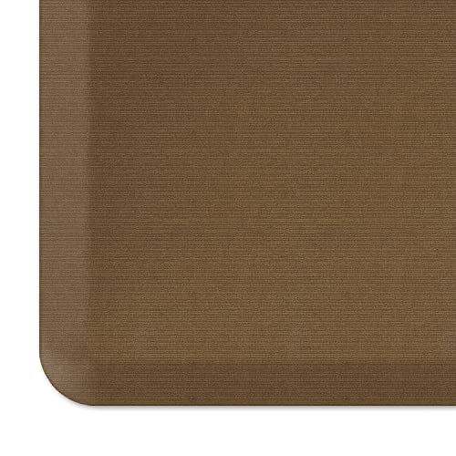 NewLife by GelPro Anti-Fatigue Designer Comfort Kitchen Floor Mat, 20" x48”, Grasscloth Khaki Stain Resistant Surface with 3/4” Thick Ergo-Foam Core for Health and Wellness - color: Grasscloth Khaki, size: 48"L x 20"W x 0.8"Th