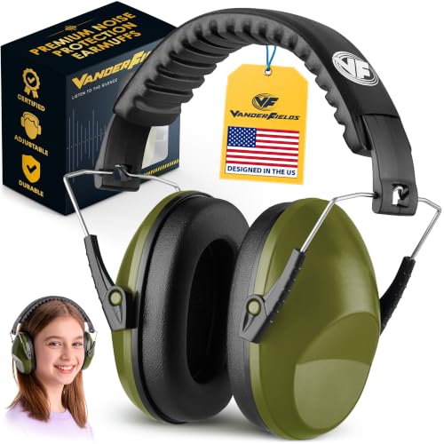 Kids Noise Canceling Headphones - 31 dB (2K Hz) - Ear Protection Earmuffs - color: Green