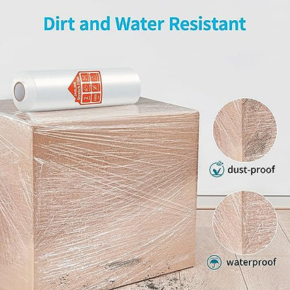 JARLINK Stretch Film, 15" x 1000' Shrink Pallet Wrap W/Handles, 60 Gauge (Pack of 4) - size: 8 Pack, style: Orange Handles