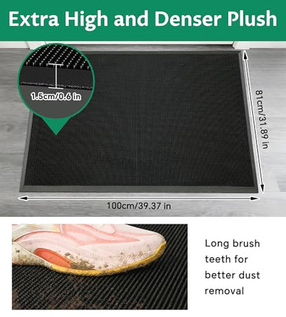 Outdoor Entrance Front Doormat, 32x39 Rubber Heavy Duty Mat