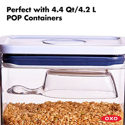 OXO Good Grips POP Container 1/2 Cup Scoop, Clear (Pack of 2)