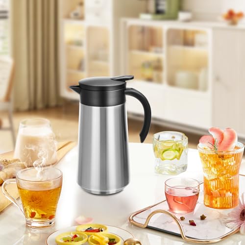 GearRoot 28oz Small Coffee Carafe Insulated Coffee Pot, 2 Pack Silver - color: Silver, Silver