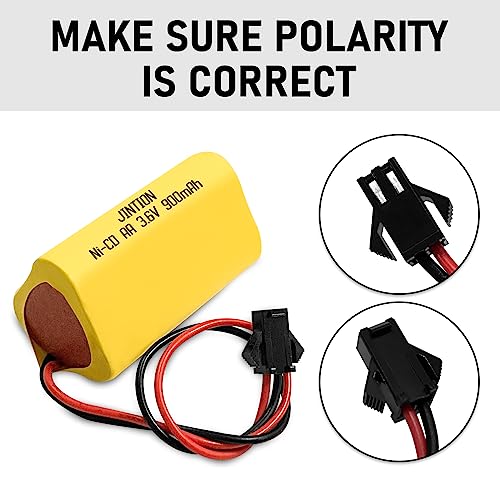 JINTION 3.6V 900mAh Rechargeable AA NiCD Batteries Replacement Battery for Lithonia ELB B001 ELBB001 ELB-B001 Lithonia EU2C M6 LED Emergency Light Interstate ANIC1566 Unitech 0253799
