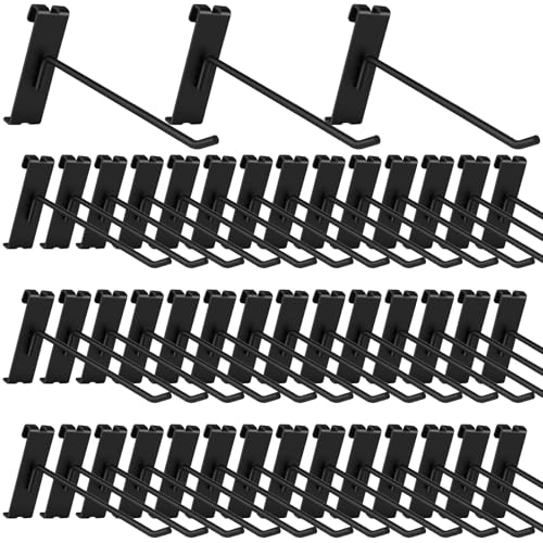 20Pcs Gridwall Hooks, Metal Grid Panel Hanging Peg Hooks, Grid Wall Accessory for Clothes Storage, Home Organization, Retail Display (Black, 6"/15Cm) - color: Black, size: 6"/15Cm
