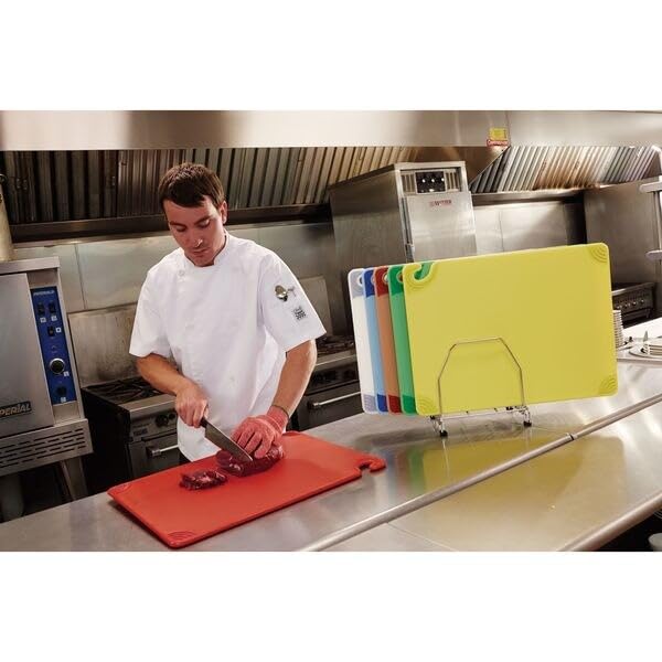 San Jamar Cutting Board,18x24 in,Red CBG182412RDGR - 1 Each - color: Red, size: 24"L x 18"W