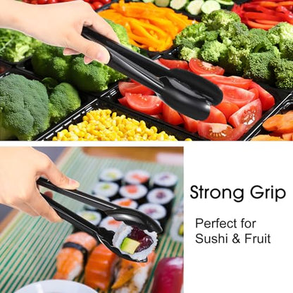 Patelai 48 Pcs Plastic Serving Utensils Disposable Serving Spoon Fork Tong