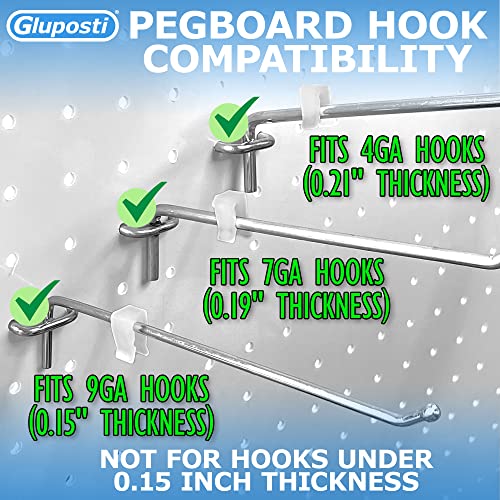 Gluposti 2-Hole Peg Hook Stopper Inventory Control Clips, 500 Peg Stoppers - size: 500 Pack