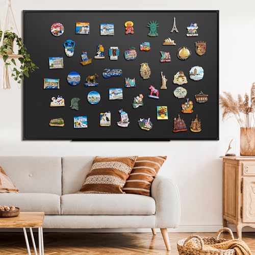 SELEAD Magnetic Chalkboard 72 x 48 Inches - Black Aluminum Frame - size: 72"W x 48"H