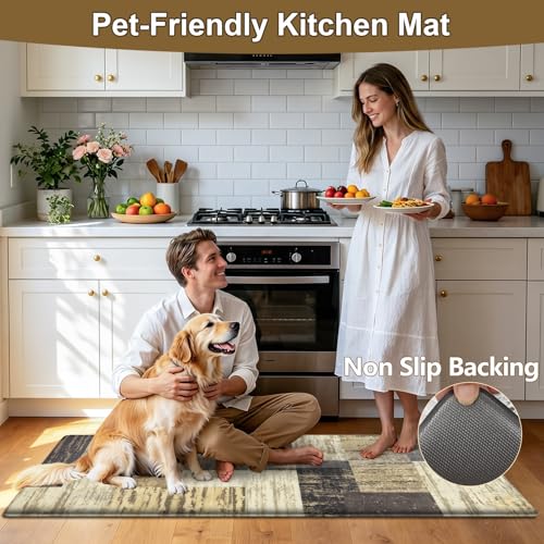 LOKHOM Kitchen Floor Mat Cushioned Anti Fatigue Runner Rug 24x59 Chocolate - color: Chocolate