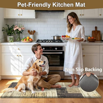 LOKHOM Kitchen Floor Mat Cushioned Anti Fatigue Runner Rug 24x59 Chocolate - color: Chocolate