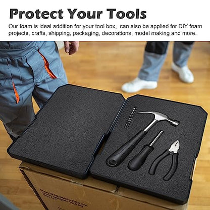6 Pcs Polyurethane Foam Sheet- 16 x 12 x 1.5 Inch Cuttable Foam Inserts for Cases- Packing Foam Pads for Toolbox Camera Storage and Crafts - color: 16x12x1.5Inch - 6Pcs
