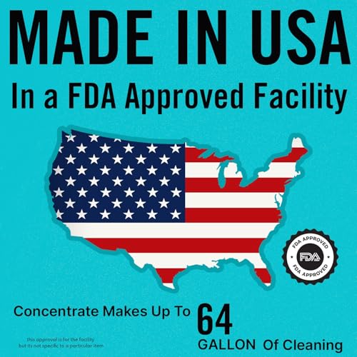 Multi-Purpose Probiotic Enzyme Cleaner, Made in USA - Stain and Odor Remover - Concentrated - Professional & Home Strength Drains, Floors, Bathrooms, Toilets Trash Can,