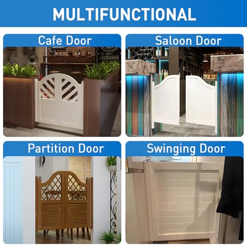 Tambee Saloon Door Hinges, Heavy Duty 304 Stainless Steel Double Swing Action Hinge Self Closing for Bar Cafe Patio Doors Black 1 Pack Swing Hinge - color: Black 1pc
