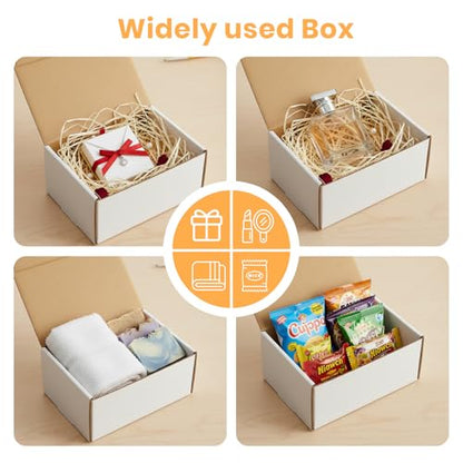 6x4x3 Inch Small Transport Box, Small Cardboard Box (12Pcs White) - color: White