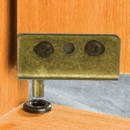 Door Pivot Hinges with Bushing for 8mm Hole, Bronze - color: Bronze