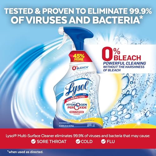 Lysol All Purpose Cleaner Spray, OXI Action, 0% Bleach, Disinfectant, 32 oz