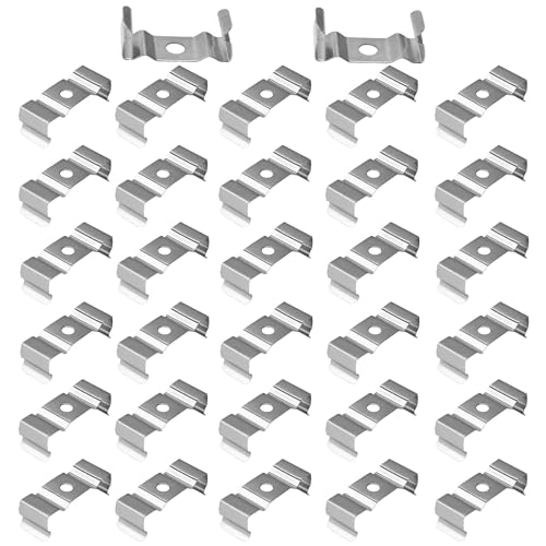 30PCS T8 Light Mounting Clips, Tube Fixture Brackets with Hardware for LED Shop Light and Integrated Tube Installation - size: T8