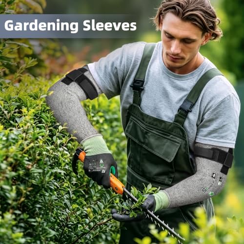 Schwer 2 Pairs 18in PRO-SKIN A6 Cut Resistant Arm Sleeves, S909 - color: Grey, size: 18 In-2 Pairs