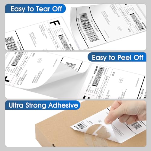 MaxGear 4" x 6" Direct Thermal Labels, 4000 Pcs/16 Rolls