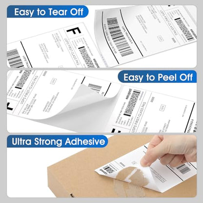 MaxGear 4" x 6" Direct Thermal Labels, 4000 Pcs/16 Rolls