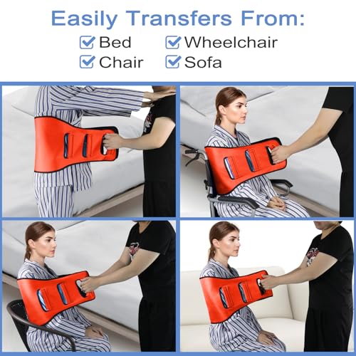 Transfer Belt Transfer Sling Padded Gait Belts with Seniors Patient Lift - color: Orange 2